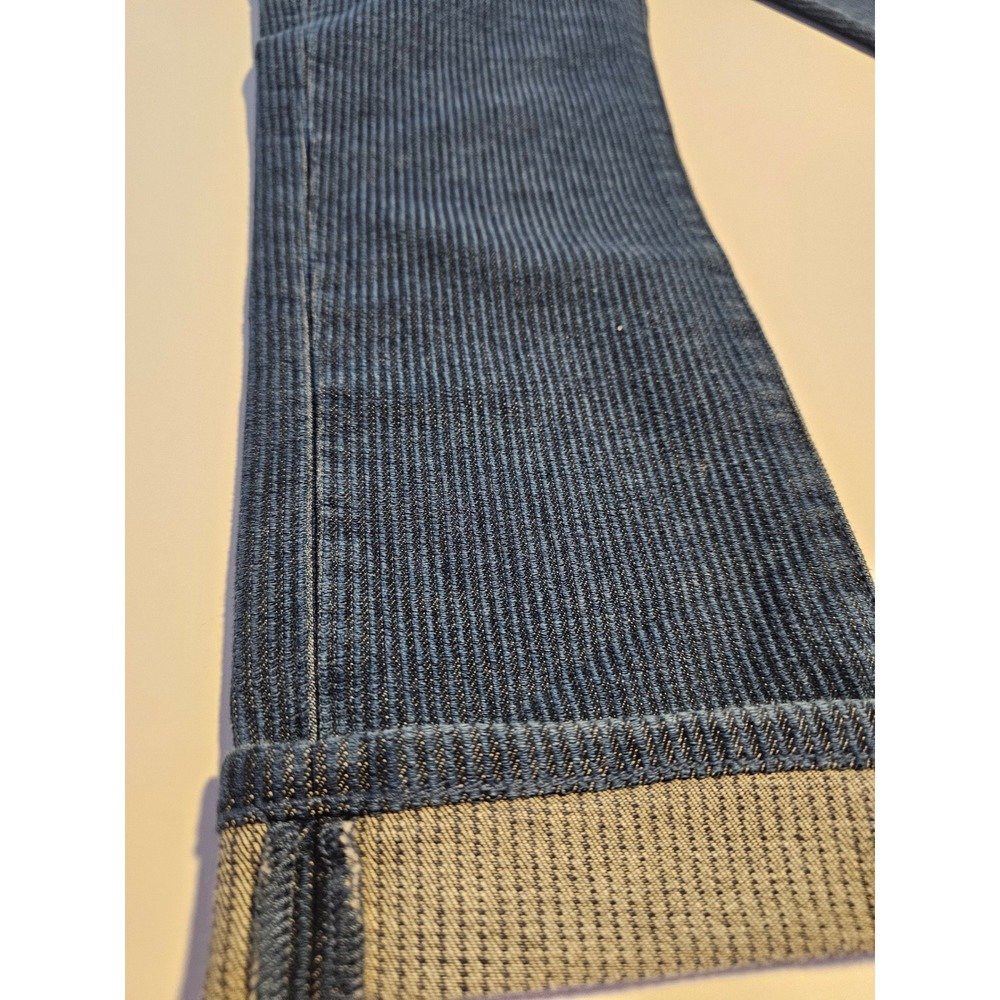 AG Adriano Goldschmied Ex-Boyfriend Slim Jeans Womens 27 Blue Pinstripe NWT - Picture 4 of 9